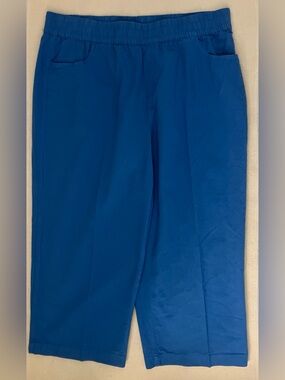 Northern Reflections 100% Cotton Capri Pants L Discontinued Blue Harmony NWT